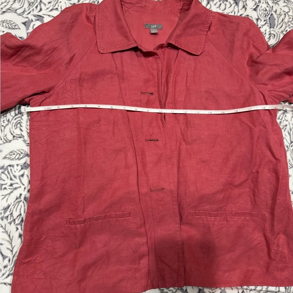 J. Jill Women's Vibrant salmon orangish Pink jacket size S-M - Picture 11 of 13